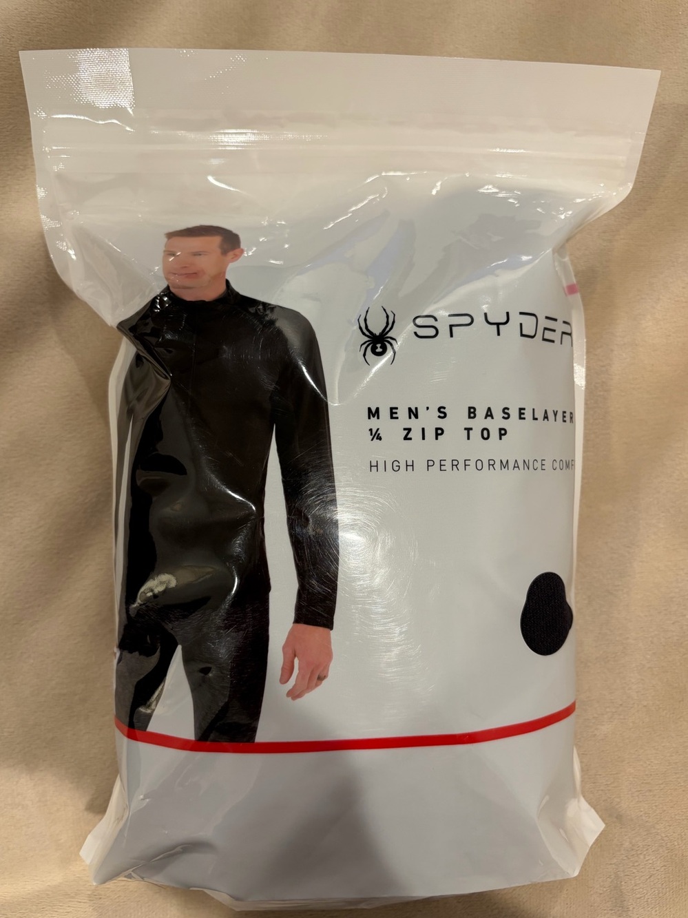 Spyder Men’s Black Swim Rash Guard Long Sleeve